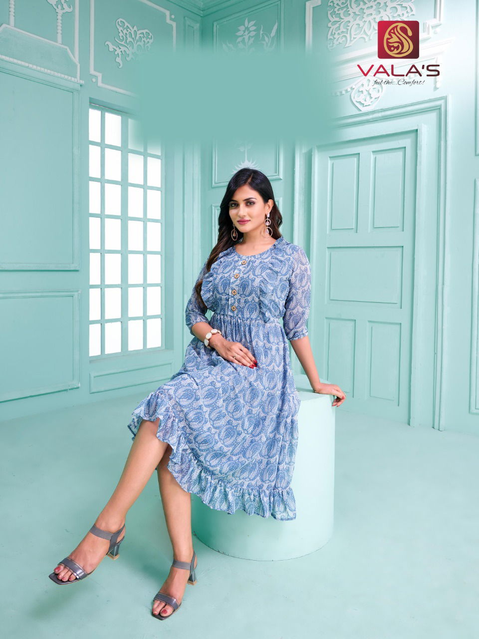 Style Vol 7 Fancy Party Wear Wholesale Georgette Kurtis Catalog